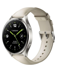 Smartwatch Xiaomi Watch 2 Titan Gray Case With White Leather Strap